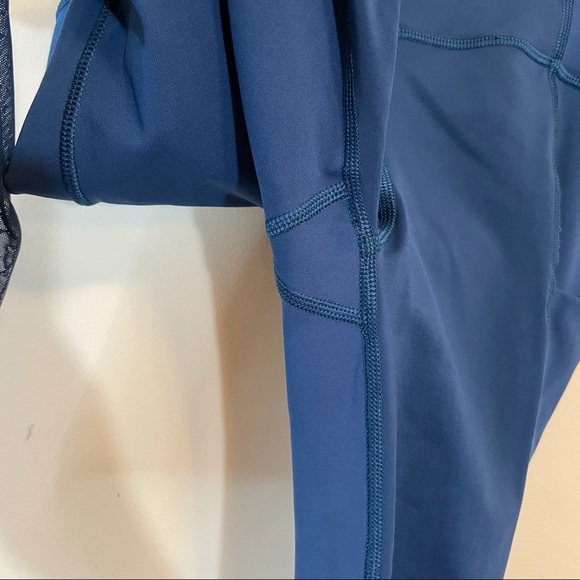 Lululemon Sole Training Crop Mesh Leggings Blue - Picture 5 of 9